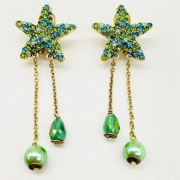 HEIDI DAUS "Sparkling Starfish" Set Necklace Matching Earrings NWOT - Picture 2 of 10